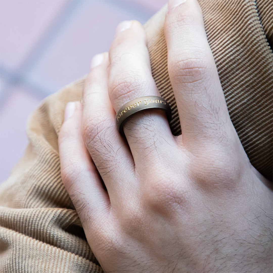 Custom Engraved Silicone Rings in Arc 6mm