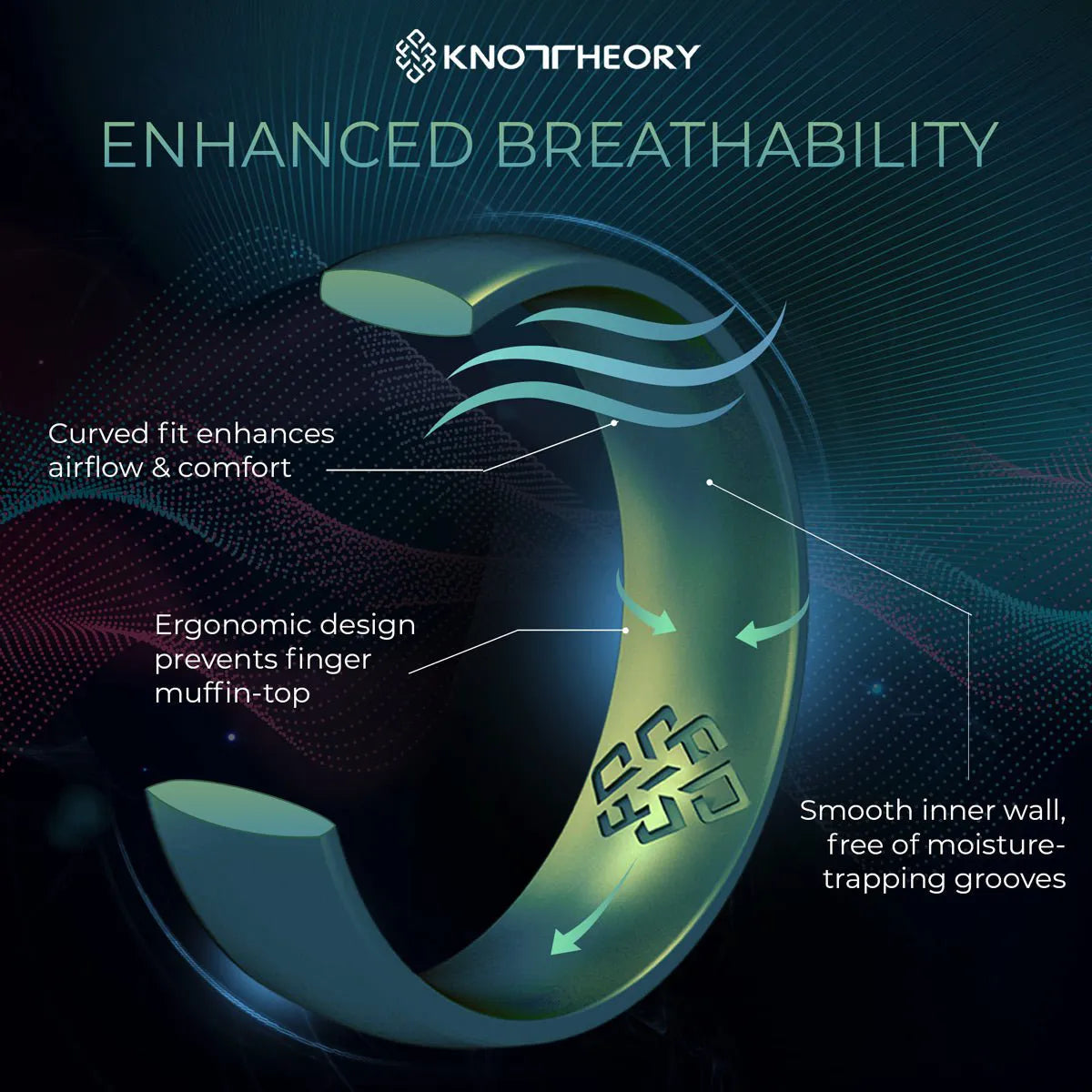 Magical Winter Village Silicone Ring on Dual Layer 6mm