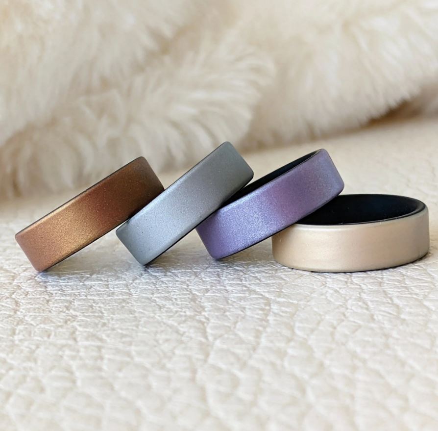 Champagne Gold Dual Layer Breathable Silicone Ring - Knot Theory