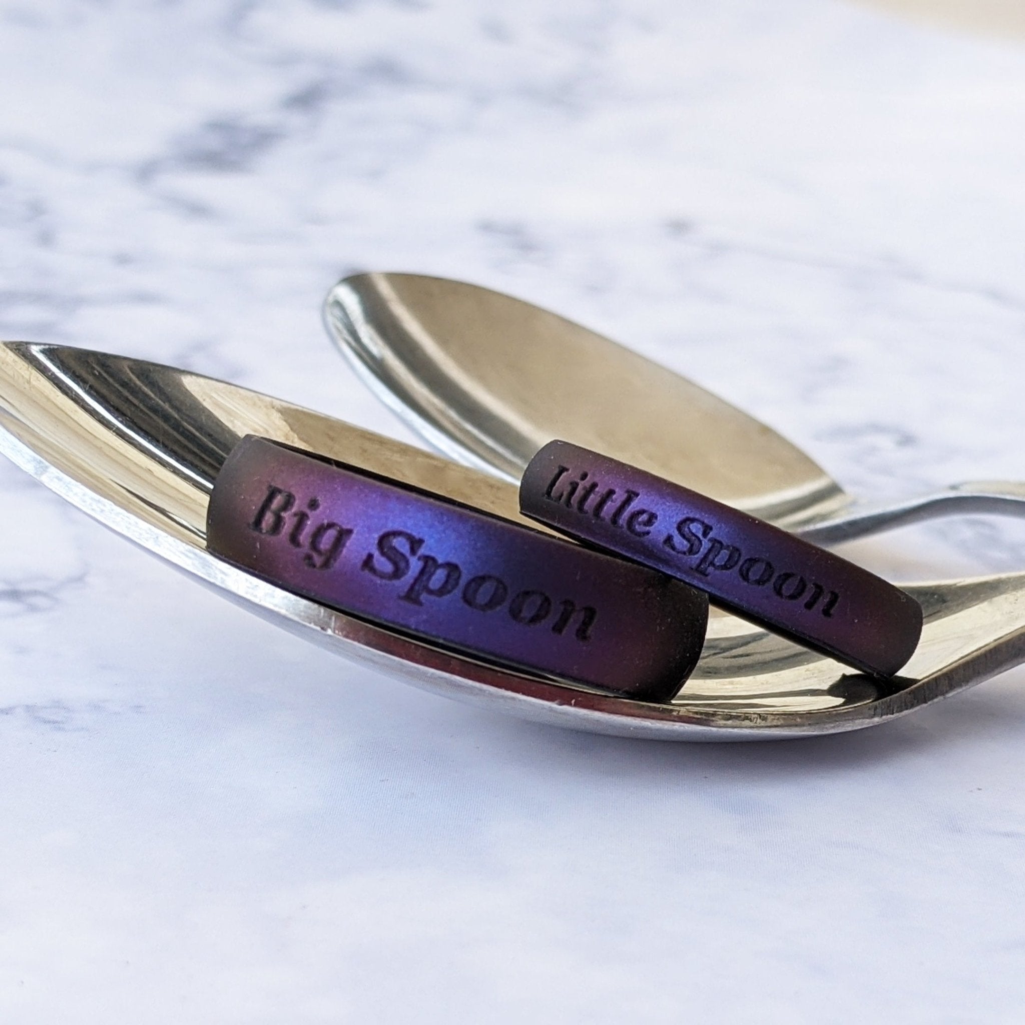 Custom Engraved Cosmic Purple Silicone Rings on Arc 4mm