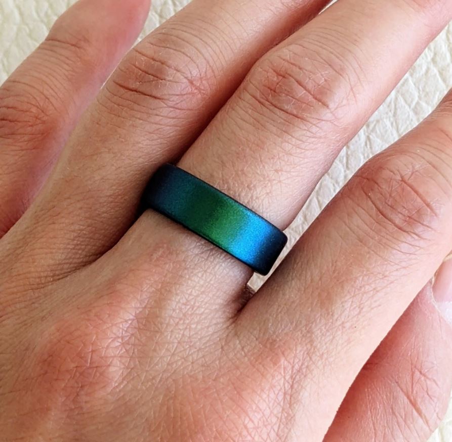 Enchanted Forest Green Dual Layer Breathable Silicone Ring - Knot Theory