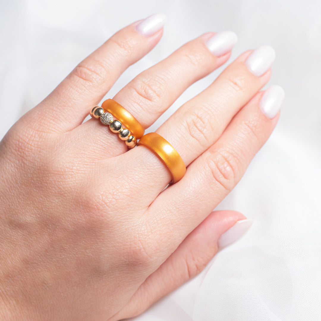 Gold Breathable Silicone Ring