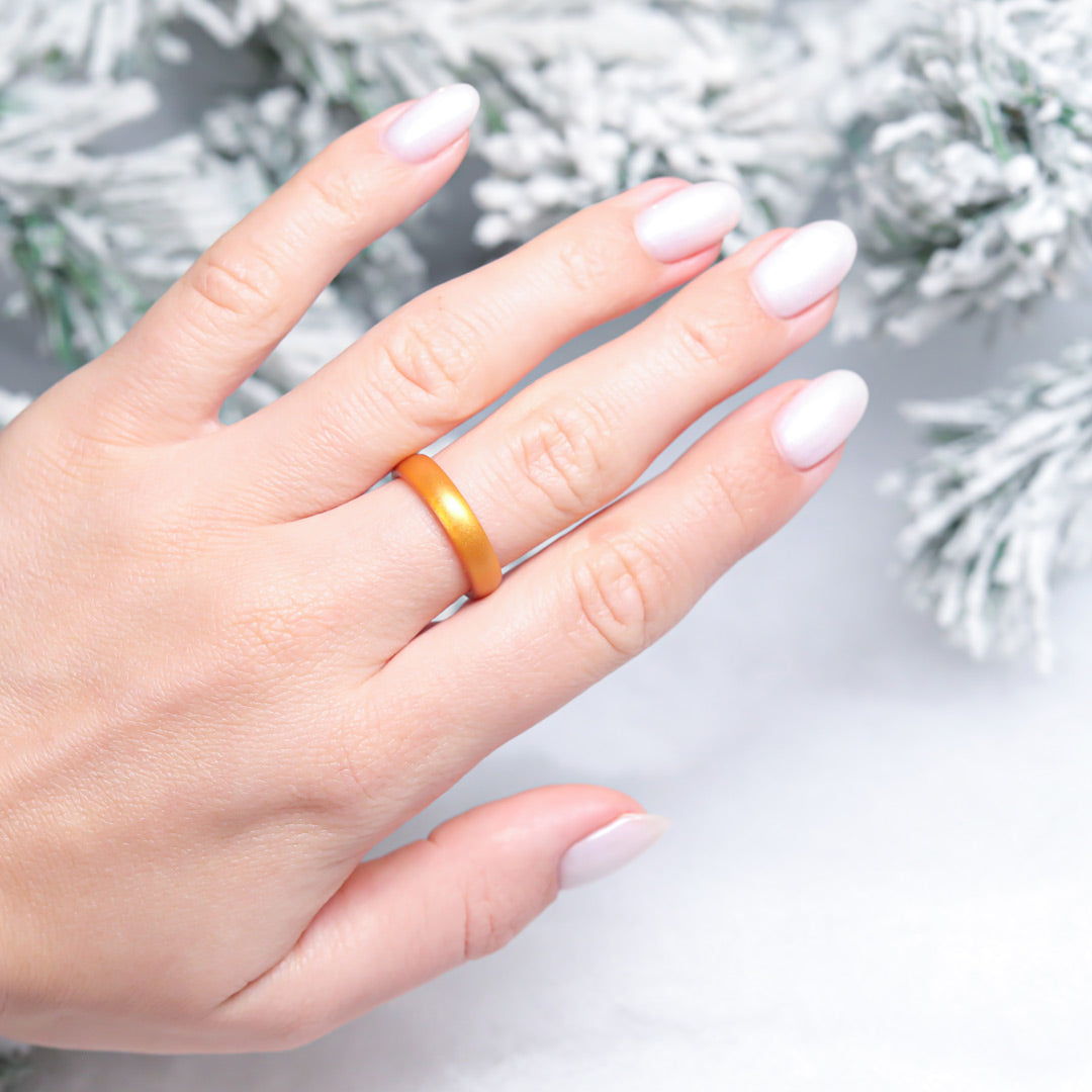 Gold Breathable Silicone Ring