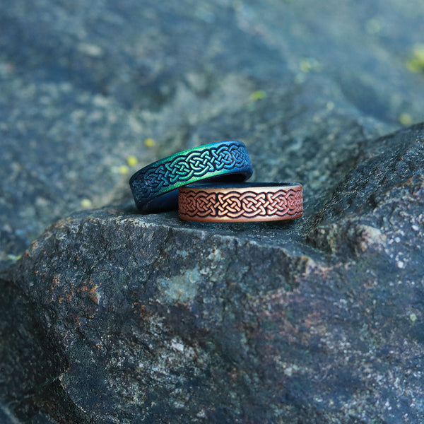 Celtic Butterfly Knot Silicone Ring on Dual Layer 6mm