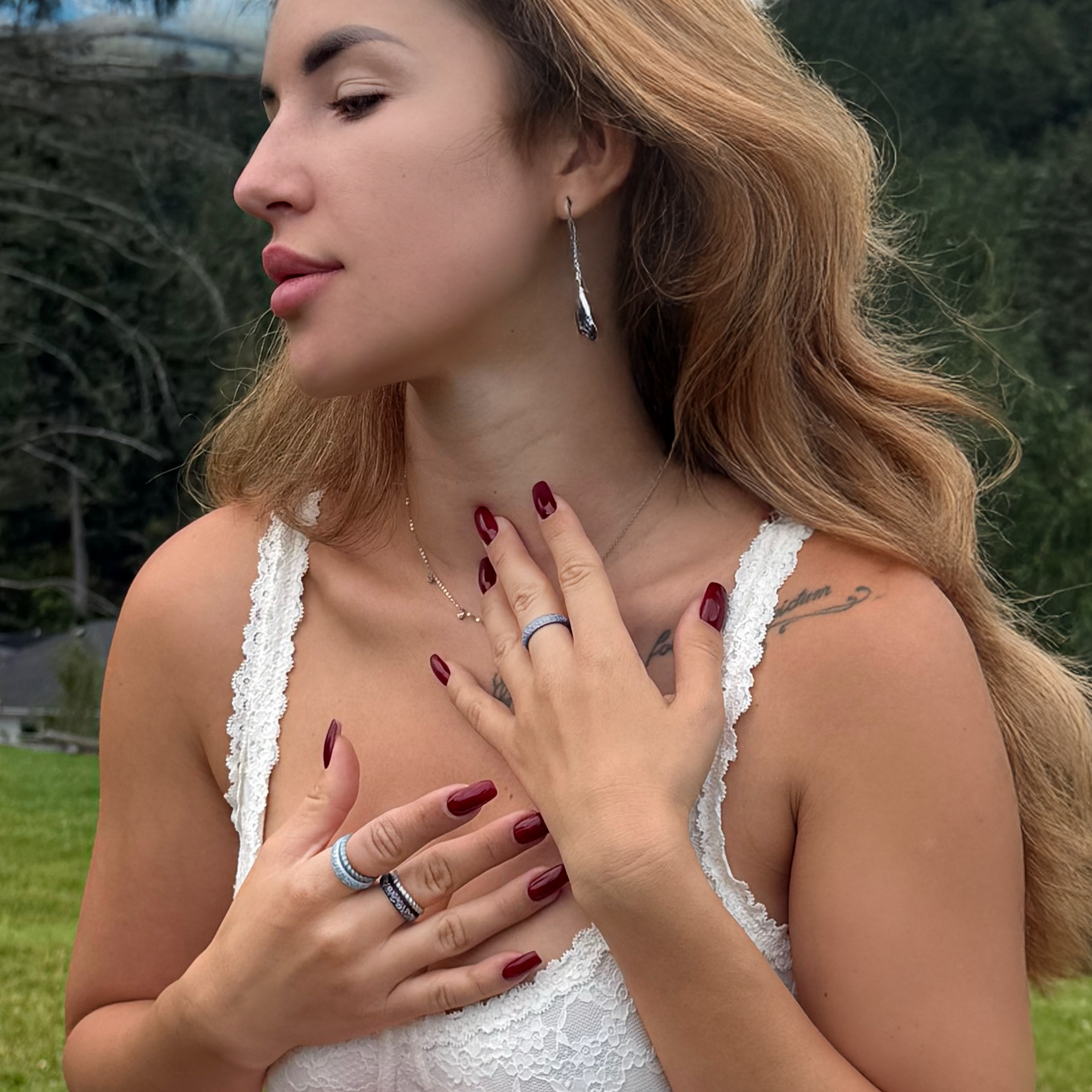 Nordic Bloom Silicone Ring on Dual Layer 6mm