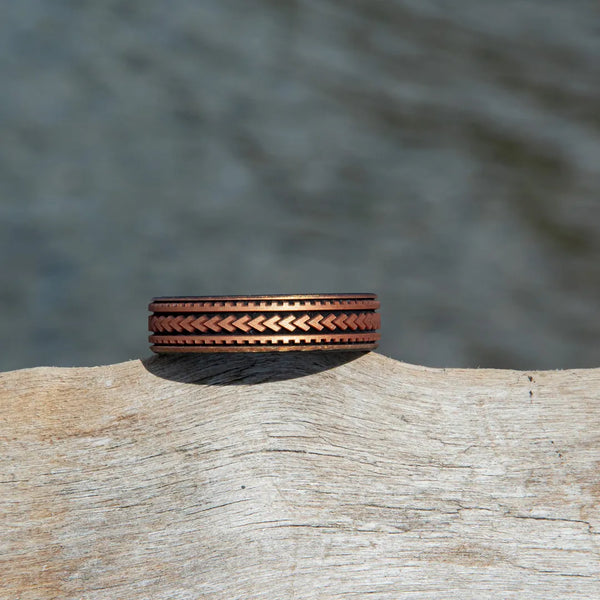 Warrior of Courage Spearheads Silicone Ring on Dual Layer 6mm