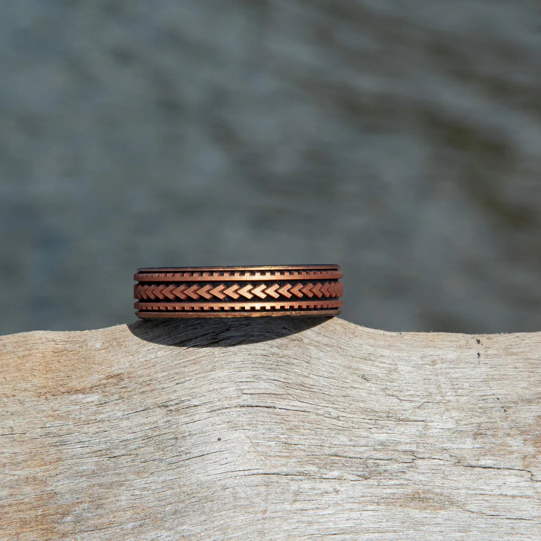 Warrior of Courage Spearheads Silicone Ring on Dual Layer 6mm