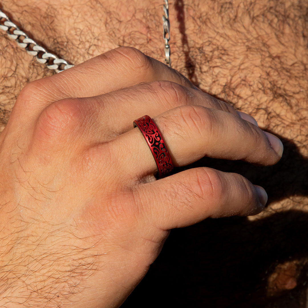 Warrior of Wisdom Silicone Ring on Dual Layer 6mm