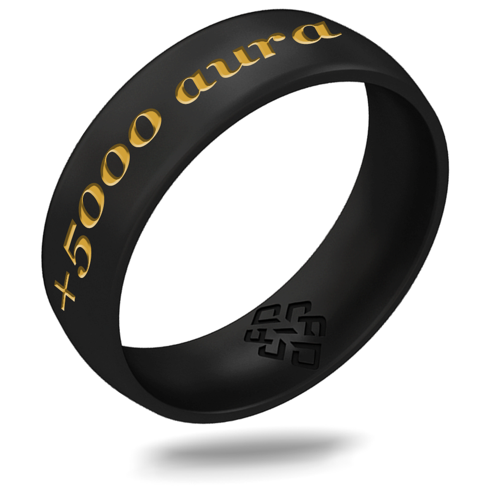 Custom Engraved Silicone Rings in Arc 6mm