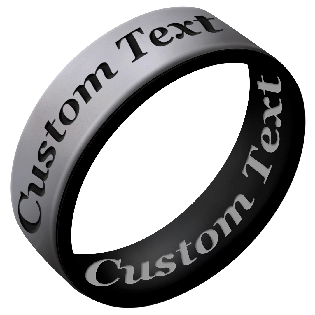 Custom Engraved Dual Layer Silicone Ring - Motivation