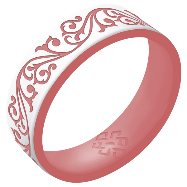 Filigree Silicone Ring on Dual Layer 6mm