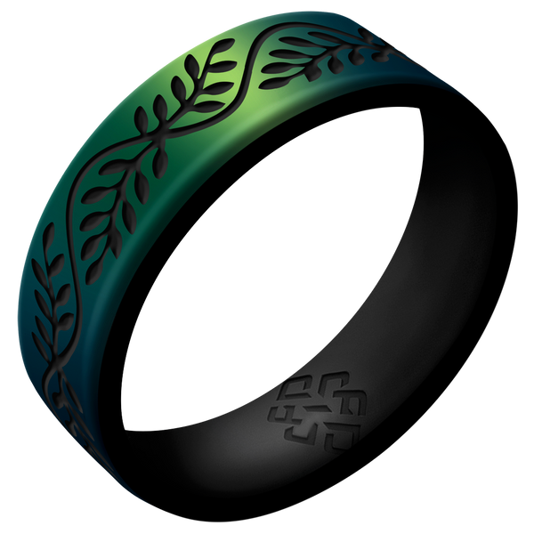 Laurel Silicone Ring on Dual Layer 6mm