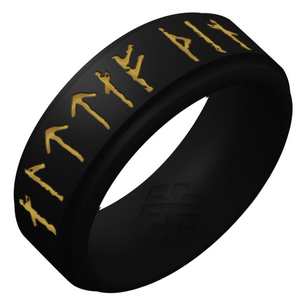 Viking Silicone Ring Yours Always Gold Inlay on Rise 8mm