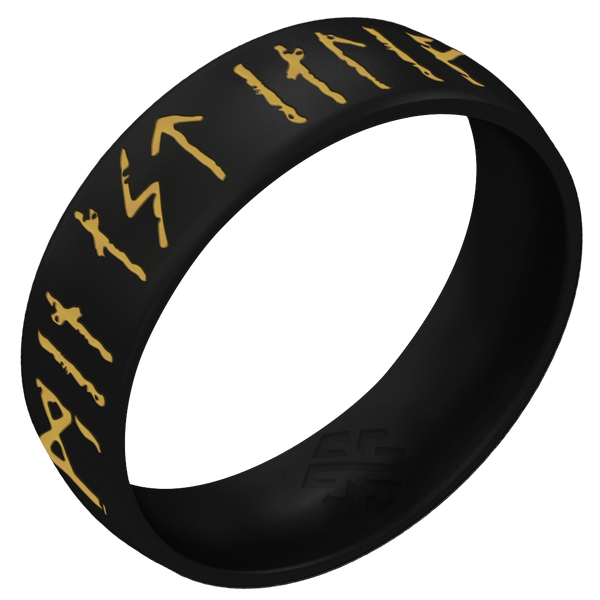 Gold My Love Forever Viking Ring on Arc 6mm